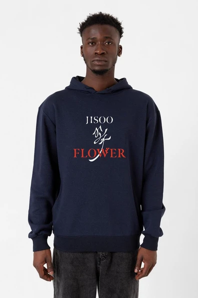 Jisoo Flower Lacivert Erkek 3ip Kapşonlu ürün görseli 1