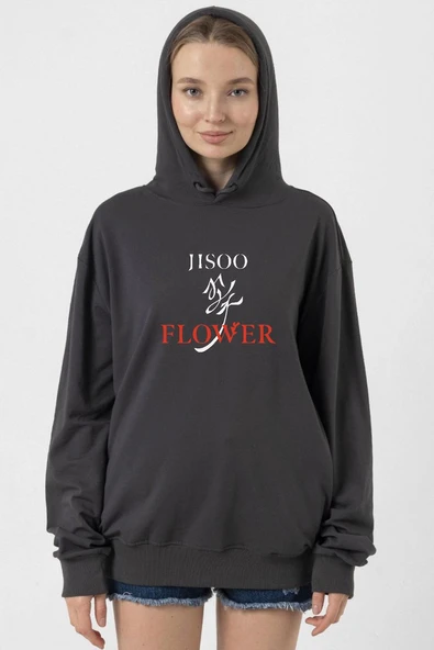 Jisoo Flower Füme Kadın 2ip Kapşonlu ürün görseli 1