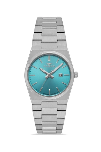 Ferro Quartz Çelik Gri Turkuaz Kadran 32 mm Kadın Kol Saati ürün görseli 1