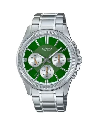 Casio MTP-1375D-3AVDF Quartz Çelik Gri Yeşil Kadran 42 mm Erkek Kol Saati ürün görseli 1