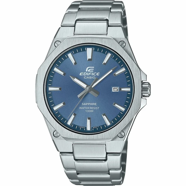 Casio EFR-S108D-2AVUDF Quartz Çelik Gri Lacivert Kadran Safir Cam 40 mm Erkek Kol Saati ürün görseli 1