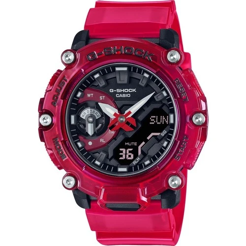 Casio GA-2200SKL-4ADR Quartz Silikon Kırmızı Siyah Kadran 20 ATM 47 mm Erkek Kol Saati ürün görseli 1