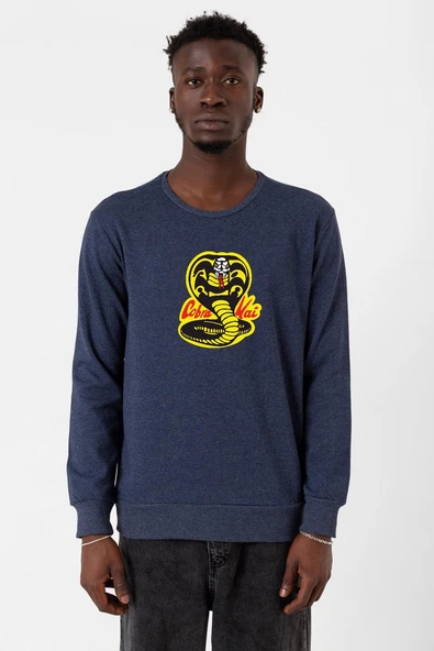Cobra Kai Logo indigo Erkek 2ip Sweatshirt ürün görseli 1