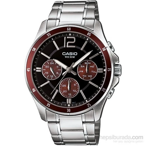 Casio MTP-1374D-5AVDF Quartz Çelik Gri Siyah Kadran 44 mm Erkek Kol Saati ürün görseli 1