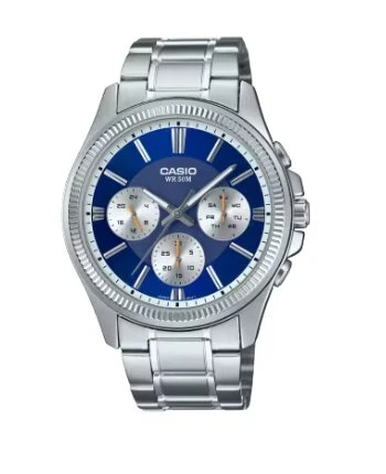 Casio MTP-1375D-2A1VDF Quartz Çelik Gri Mavi Kadran 42 mm Erkek Kol Saati ürün görseli 1