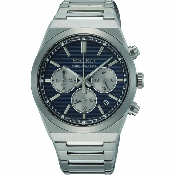 Seiko SSB453P1 Quartz Çelik Gri Lacivert Kadran 10 ATM 40 mm Erkek Kol Saati ürün görseli 1