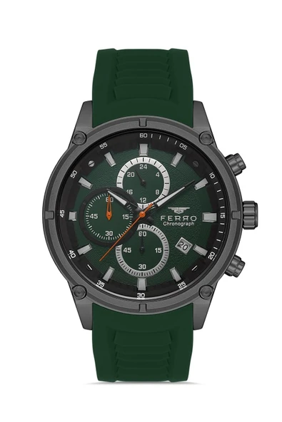 Quartz Silikon Yeşil 45 mm Fonksiyonları Aktif Erkek Kol Saati ürün görseli 1