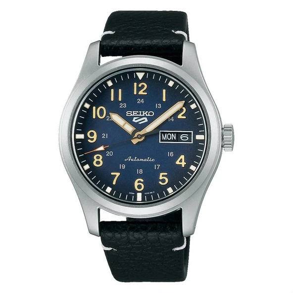 Seiko 5 SRPG39K Otomatik Siyah Deri 10 ATM 39 mm Erkek Kol Saati ürün görseli 1