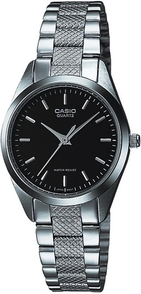 Casio LTP-1274D-1ADF Quartz Çelik Gri Siyah Kadran 26 mm Kadın Kol Saati ürün görseli 1