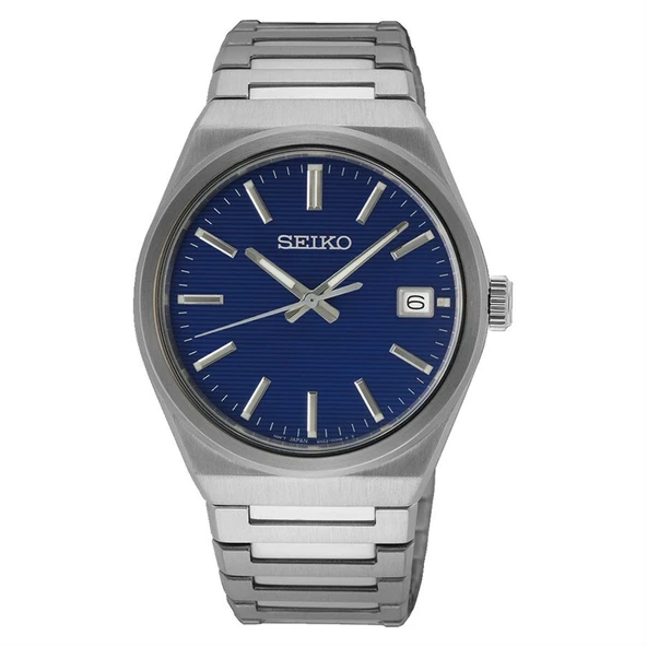 Seiko SUR555P1 Quartz Çelik Gri Lacivert Kadran 10 ATM 39 mm Erkek Kol Saati ürün görseli 1