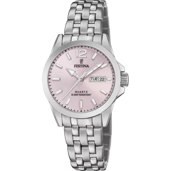 Festina F20455/2 Quartz Çelik Gri Pembe Kadran 10 ATM 30 mm Kadın Kol Saati ürün görseli 1