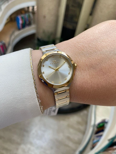 Ferro FL40114A-D Quartz Çelik Gold/Gri 32 mm Kadın Kol Saati ürün görseli 1