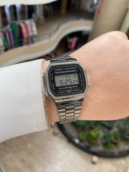 Casio A168WGG-1ADF Quartz Dijital Çelik Gri Organik Cam 36 mm Erkek Kol Saati ürün görseli 1