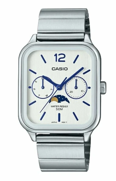 Casio MTP-M305D-7AVDF Quartz Çelik Gri Sun&Moon 34 mm Erkek Kol Saati ürün görseli 1