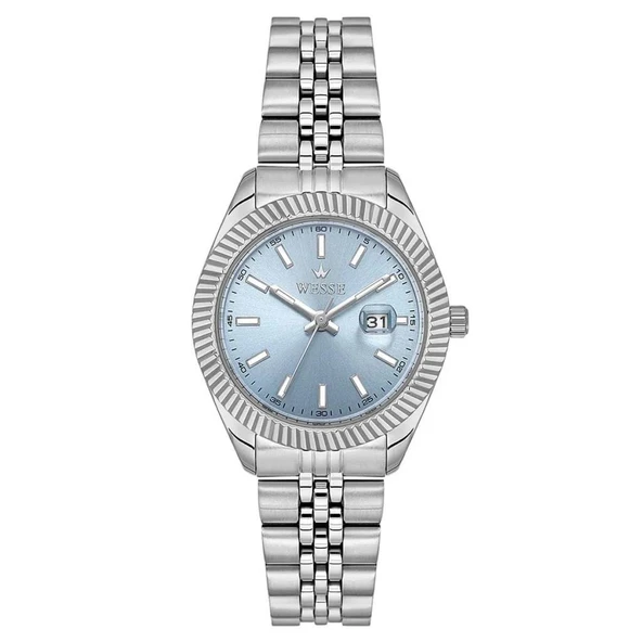 Wesse WWL1115B08 Quartz Çelik Gri Mavi Kadran 32 mm Kadın Kol Saati ürün görseli 1