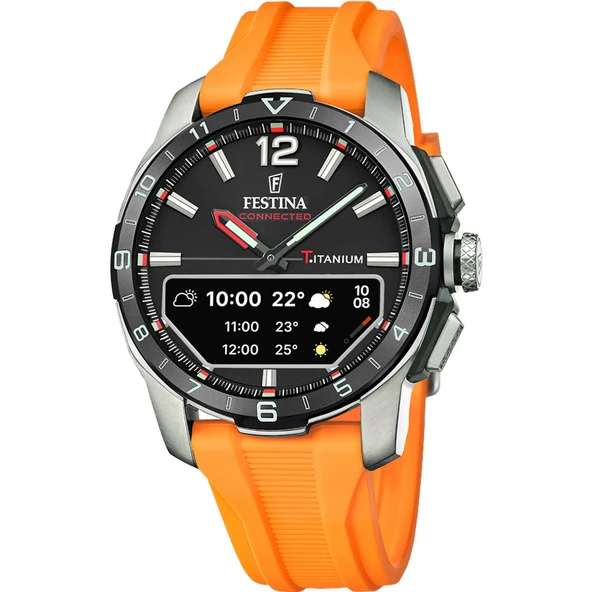 Festina F23000/D Conneted-d Silikon Turuncu 44 mm Erkek Kol Saati ürün görseli 1