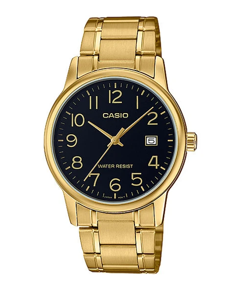 Casio MTP-V002G-1BUDF Quartz Çelik Altın Rengi Siyah Kadran 40 mm Erkek Kol Saati ürün görseli 1