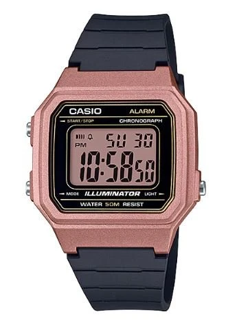 Casio W-217HM-5AVDF Quartz Silikon Siyah 41 mm Erkek Kol Saati ürün görseli 1