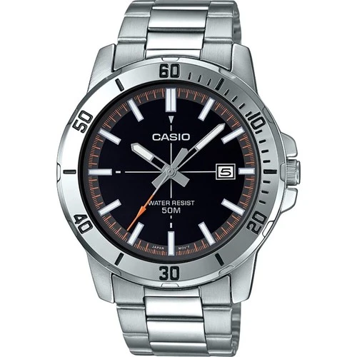 Casio MTP-VD01D-1E2VUDF Quartz Çelik Gri Siyah Kadran 45 mm Erkek Kol Saati ürün görseli 1
