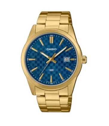 Casio MTP-VD03G-2AUDF Quart Çelik Altın Rengi Lacivert Kadran 41 mm Erkek Kol Saati ürün görseli 1