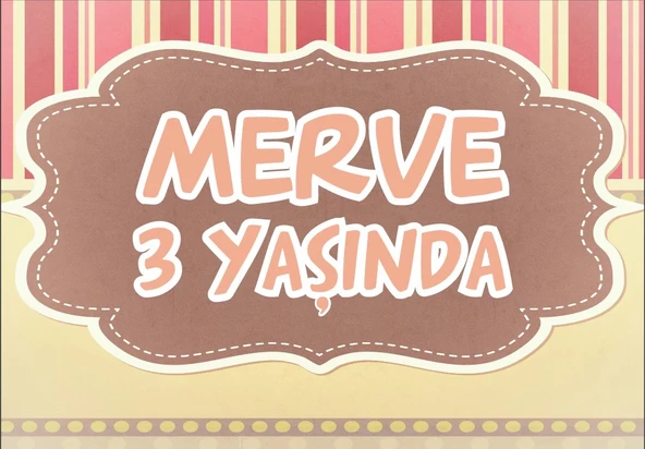 Retro Doğum Günü Afişi 35X50 cm ürün görseli 1