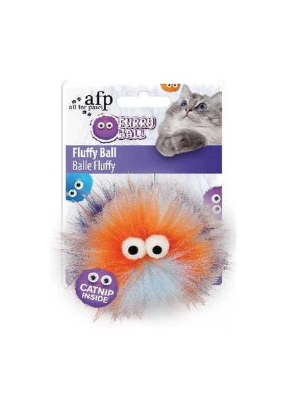 AFP Furry Ball-Fluffer Catnipli- Turuncu 9,5x9x5x5 cm ürün görseli 1