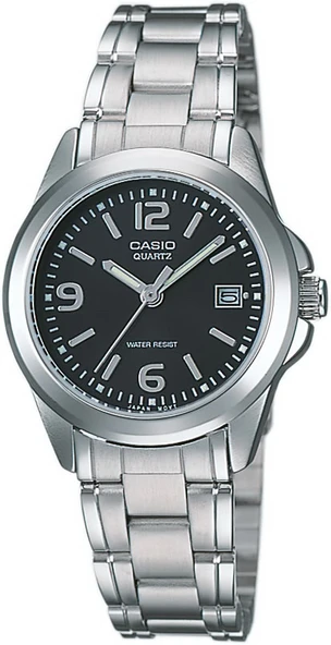 Casio LTP-1215A-1ADF Quartz Çelik Gri Siyah Kadran 28 mm Kadın Kol Saati ürün görseli 1