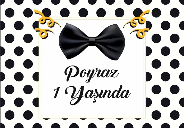 Papyon Temalı Doğum Günü Afişi 35X50 cm ürün görseli 1