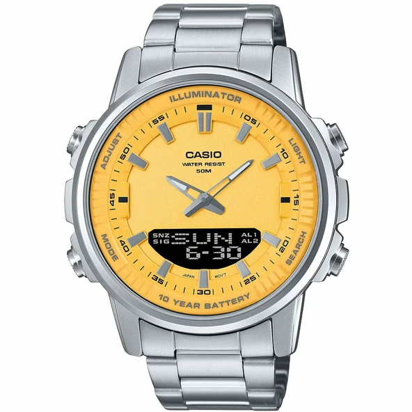 Casio AMW-880D-9AVDF Quartz Çelik Gri Turuncu Kadran 47 mm Erkek Kol Saati ürün görseli 1