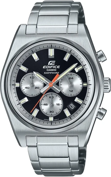 Casio EFB-730D-1AVUDF Edifice Quartz Çelik Gri Siyah Kadran 10 ATM 40 mm Erkek Kol Saati ürün görseli 1