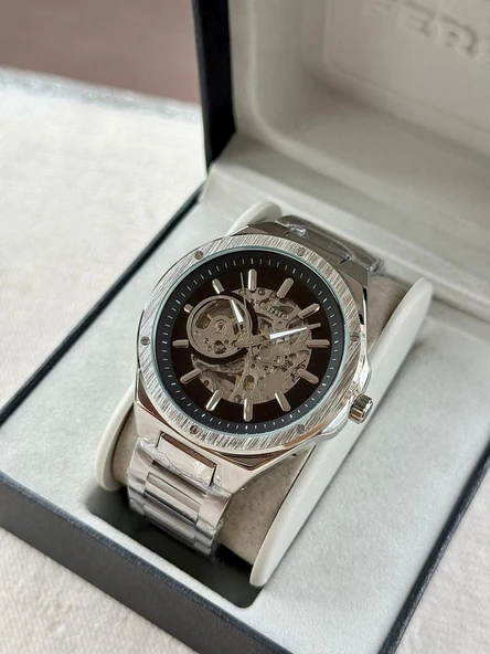 Ferro F31443A-A2 Otomatik Gri Siyah 44 mm Erkek Kol Saati ürün görseli 1