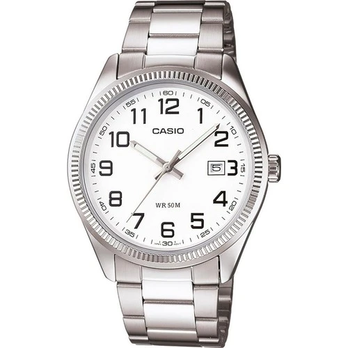 Casio MTP-1302D-7BVDF Quartz Çelik Gri Beyaz Kadran 5 ATM 39 mm Erkek Kol Saati ürün görseli 1