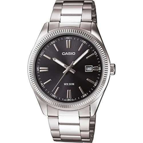 Casio MTP-1302D-1A1VDF Quartz Çelik Gri Siyah Kadran 39 mm Erkek Kol Saati ürün görseli 1