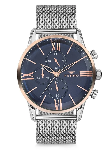Ferro 45 mm Gümüş Hasır Kordon Erkek Kol Saati FM1536C-E FM1536C-E ürün görseli 1