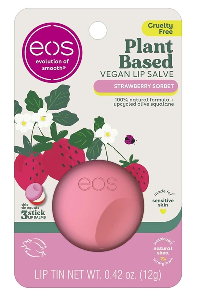 EOS Strawberry Sorbet Bitkisel Vegan Dudak Balsamı 12GR ürün görseli 1