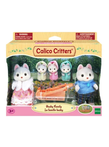 Calico Critters Husky Ailesi Figür Oyuncak Seti - Resim 2