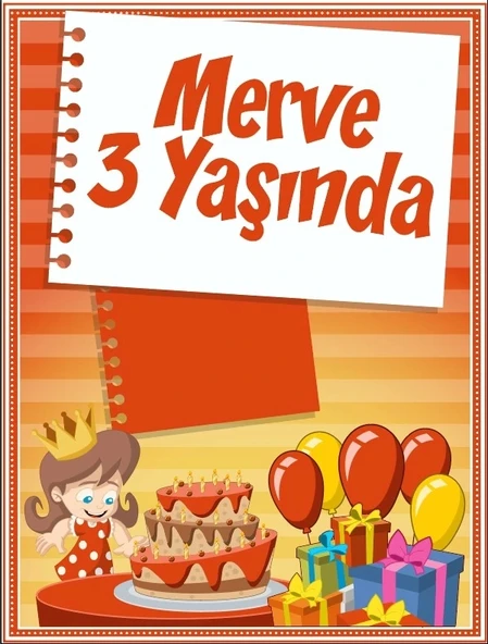 Pasta Temalı Doğum Günü Afişi 70X100 cm ürün görseli 1