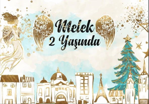Şehir Temalı Doğum Günü Afişi 70X100 cm ürün görseli 1