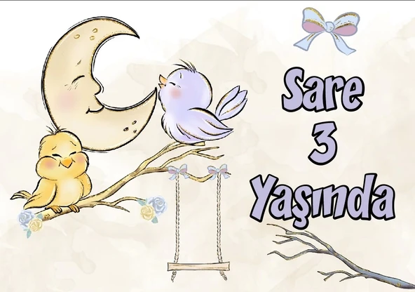 Sevimli Hayvanlar Temalı Doğum Günü Afişi 70X100 cm ürün görseli 1