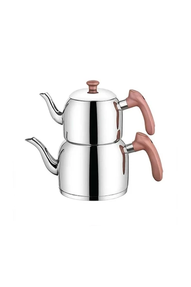 Özkent Vista Mini Boy 1,9 Lt Paslanmaz Çelik Çaydanlık Rosegold K390 ürün görseli 1