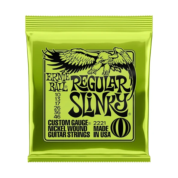 Ernie Ball P02221 Regular Slinky 10-46 Elektro Gitar Teli ürün görseli 1