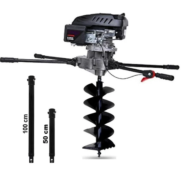 Tomking TKDZ-05/52 Ağır Hizmet Toprak Burgu Makinası 6.5 Hp 300 mm Uzatmalı ürün görseli 1