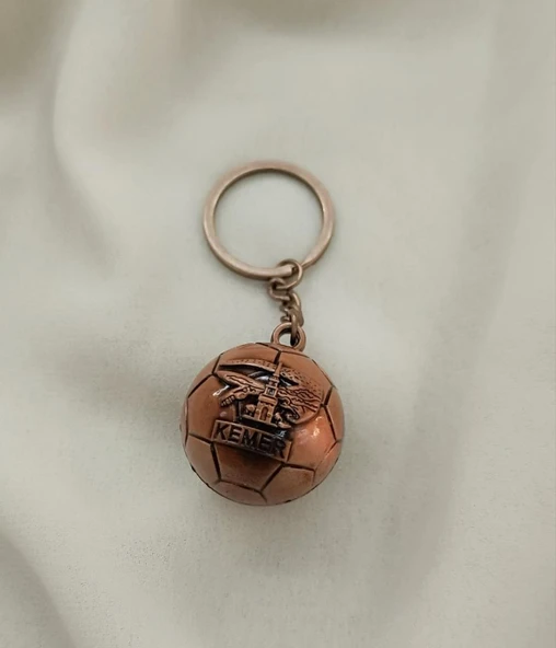 Anahtarlık Futbol Topu Metal Türk Bayraklı Çanta Cüzdan Süsü Türkiye Kemer Yazılı ürün görseli 1