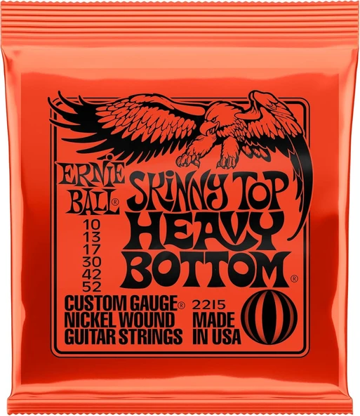 Ernie Ball P02215 Skinny Top Heavy Bottom Slinky Elektro Gitar Teli - Kalınlık 10-52 ürün görseli 1