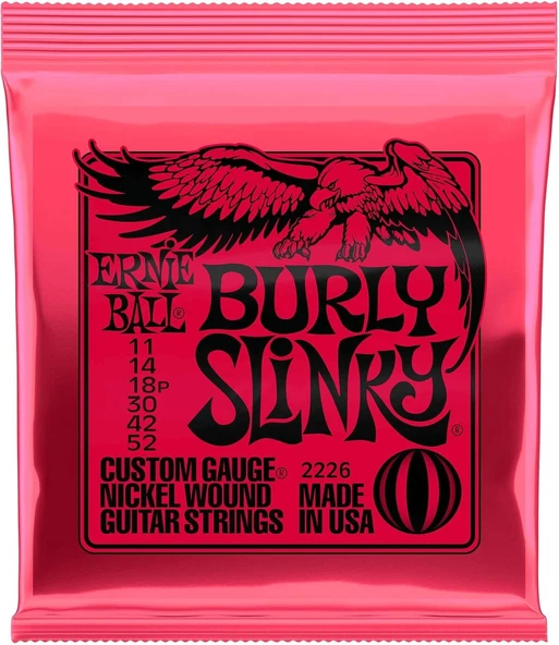 Ernie Ball P02226 Burly Slinky Elektro Gitar Teli Kalınlık 11-52 ürün görseli 1