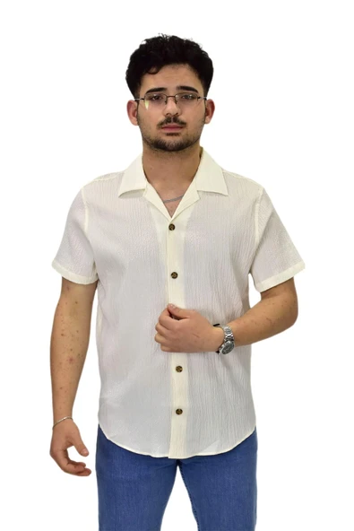 Erkek Spor Silim Fit Kısa Kol Gömlek G5003 BGL-ST04496 ürün görseli 1