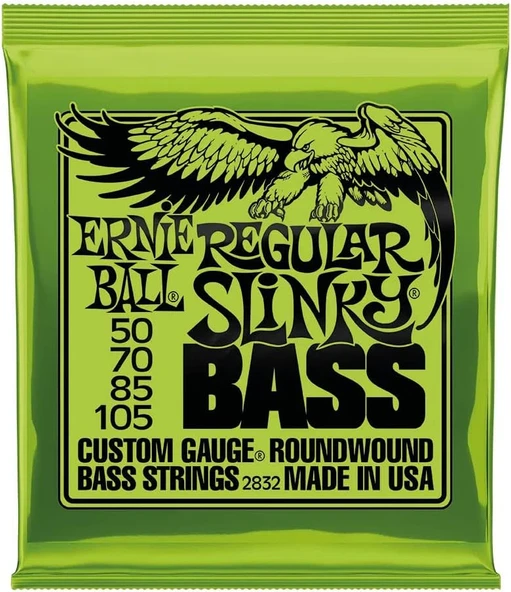 Ernie Ball P02832 Normal Slinky Nickel Wound Elektro Gitar Telleri, Ölçü 50-105 ürün görseli 1
