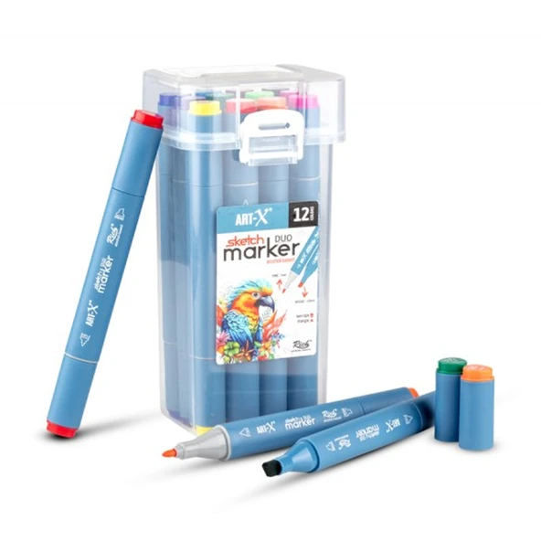 Art-x Sketch Marker Duo 12 Li Set 18046 ürün görseli 1