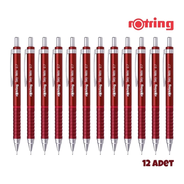 Tikky Retro Versatil Kalem 0.7mm Kırmızı 12 L,i Paket ürün görseli 1