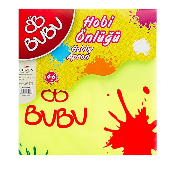 Bu-Bu Boyama Önlüğü 4-6 Yaş Su Geçirmez BUBU00005 ürün görseli 1
